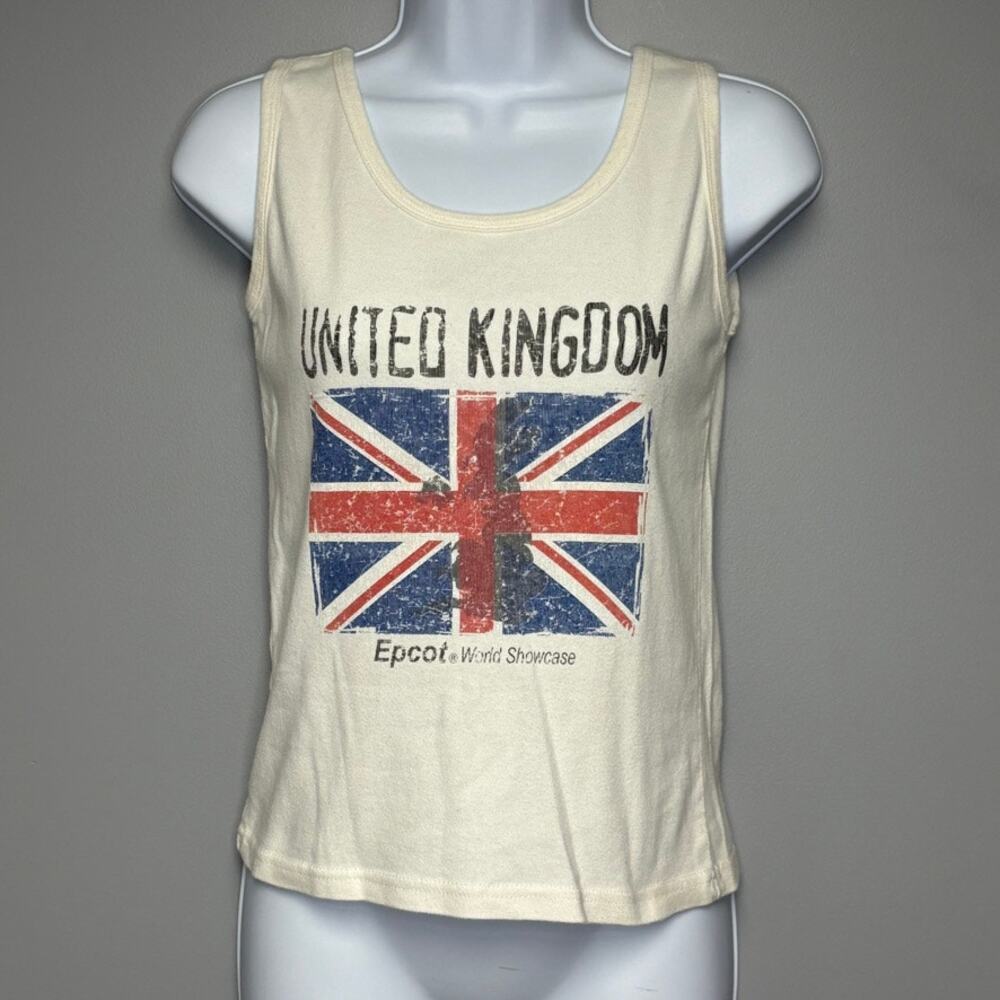 VTG Disney Epcot United Kingdom Epcot Women's Pre-Shrunk Tank T op Sz‎ M